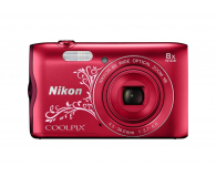 Nikon Coolpix A300 czerwony z ornamentem - 314043 - zdjęcie 1